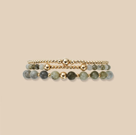 Labradorite Bracelet Stack