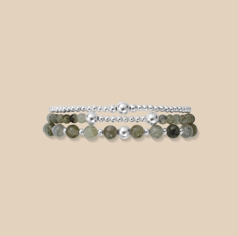 Labradorite Bracelet Stack