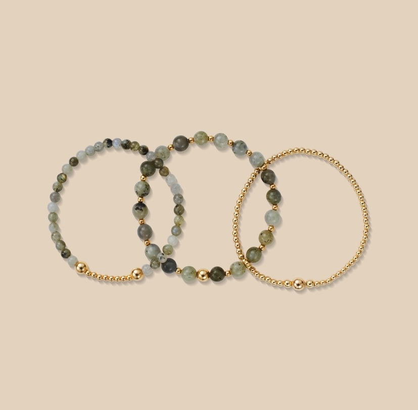 Labradorite Bracelet Stack